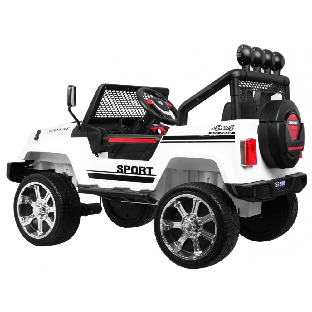 Elektromobilis Raptor Drifter 4x4, White-Elektromobiliai vaikams, Visureigiai-e-vaikas