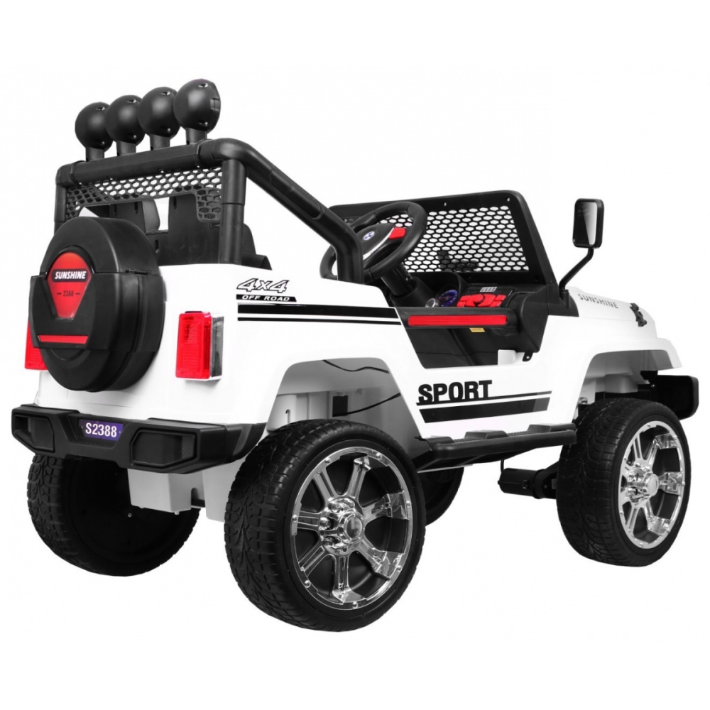 Elektromobilis Raptor Drifter 4x4, White-Elektromobiliai vaikams, Visureigiai-e-vaikas