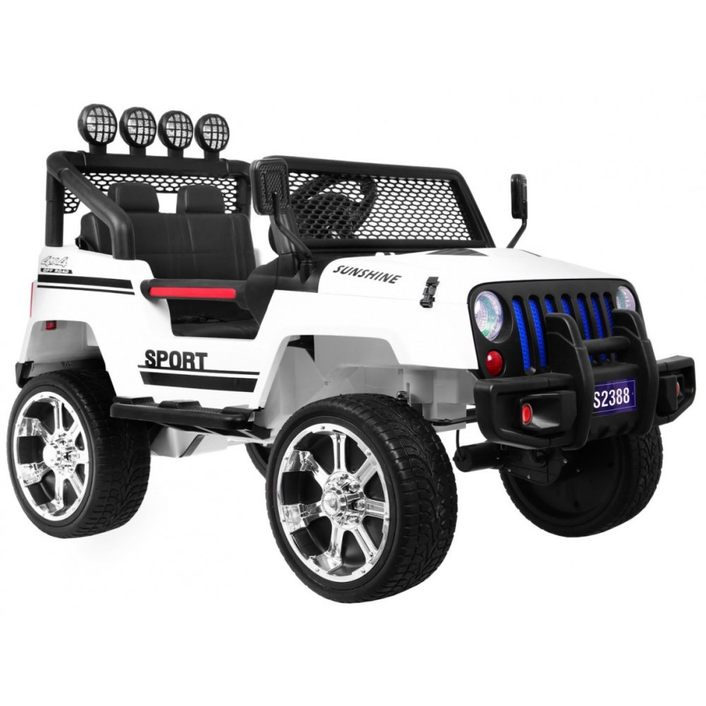 Elektromobilis Raptor Drifter 4x4, White-Elektromobiliai vaikams, Visureigiai-e-vaikas