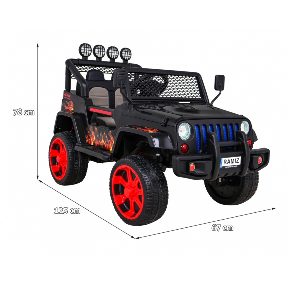Elektromobilis Raptor Drifter 4x4, Flames-Elektromobiliai vaikams, Visureigiai-e-vaikas