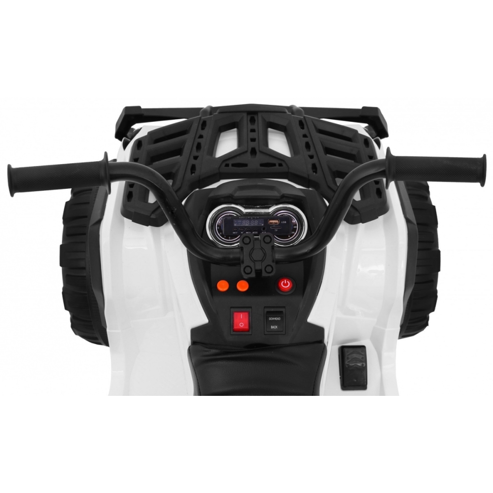 Elektrinis keturratis Quad ATV, baltas-Elektromobiliai vaikams, Keturračiai ir bagiai-e-vaikas