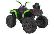 Quad ATV 2.4GHz na akumulator dla dzieci Czarno-zielony + Pilot + Koła EVA + Radio MP3 + Wolny Start