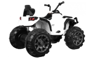 Quad ATV na akumulator dla dzieci Biały + Koła EVA + Radio MP3 + LED + Wolny Start