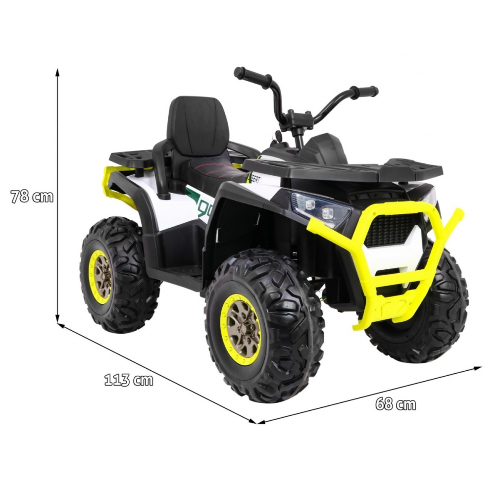 Elektrinis keturratis ATV Desert, White-Elektromobiliai vaikams, Keturračiai ir bagiai-e-vaikas