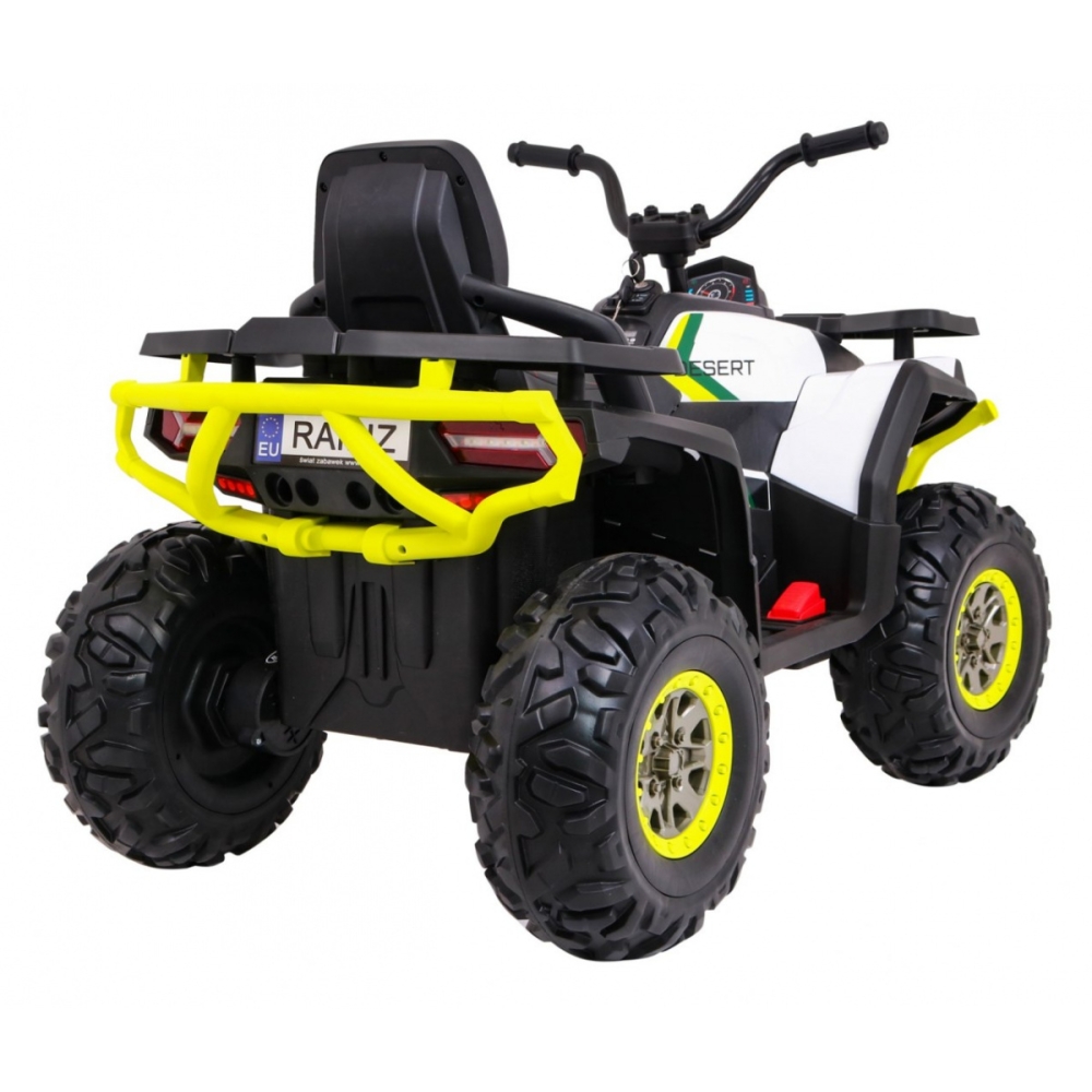 Elektrinis keturratis ATV Desert, White-Elektromobiliai vaikams, Keturračiai ir bagiai-e-vaikas