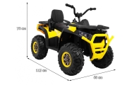 Elektrinis keturratis ATV Desert, Yellow-Elektromobiliai vaikams, Keturračiai ir bagiai-e-vaikas