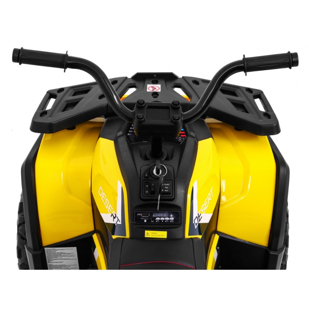 Elektrinis keturratis ATV Desert, Yellow-Elektromobiliai vaikams, Keturračiai ir bagiai-e-vaikas