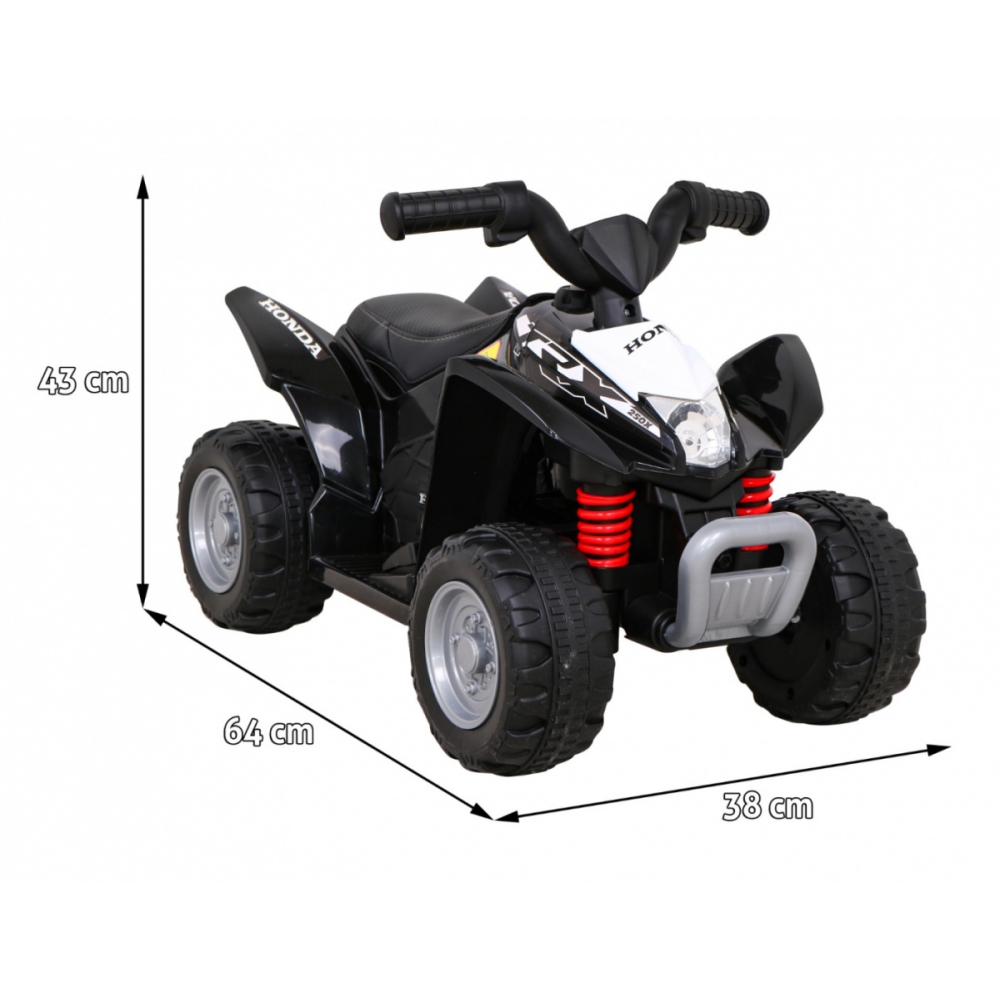 Elektrinis keturratis Honda 250X TRX, juodas-Elektromobiliai vaikams, Keturračiai ir bagiai-e-vaikas