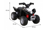 Quad Honda 250X TRX na akumulator Czarny + Klakson + LED + Ekoskóra