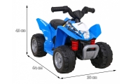 Quad Honda 250X TRX na akumulator Niebieski + Klakson + LED + Ekoskóra