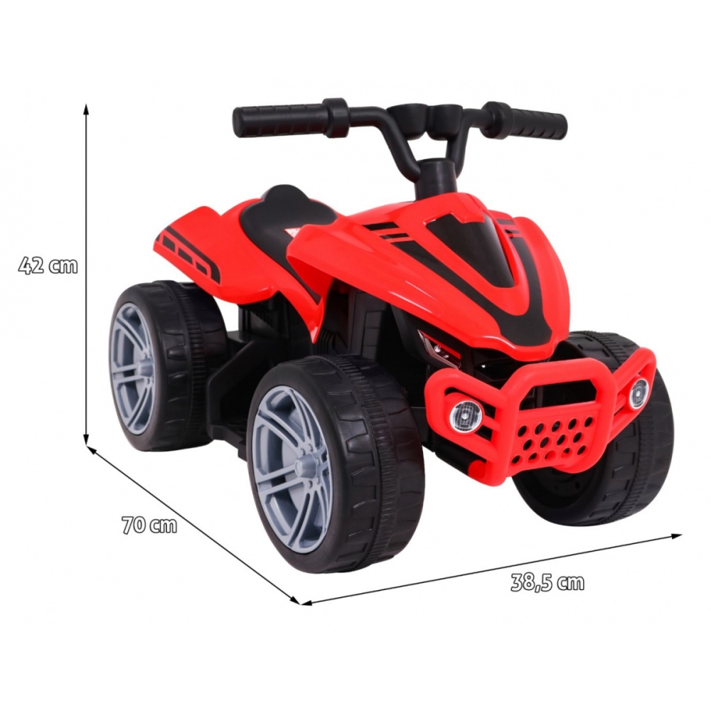 Elektrinis keturratis Little Monster, Red-Elektromobiliai vaikams, Keturračiai ir bagiai-e-vaikas