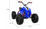 Quad Lucky Seven na akumulator Niebieski + Koła EVA + Wolny Start + LED + MP3 USB