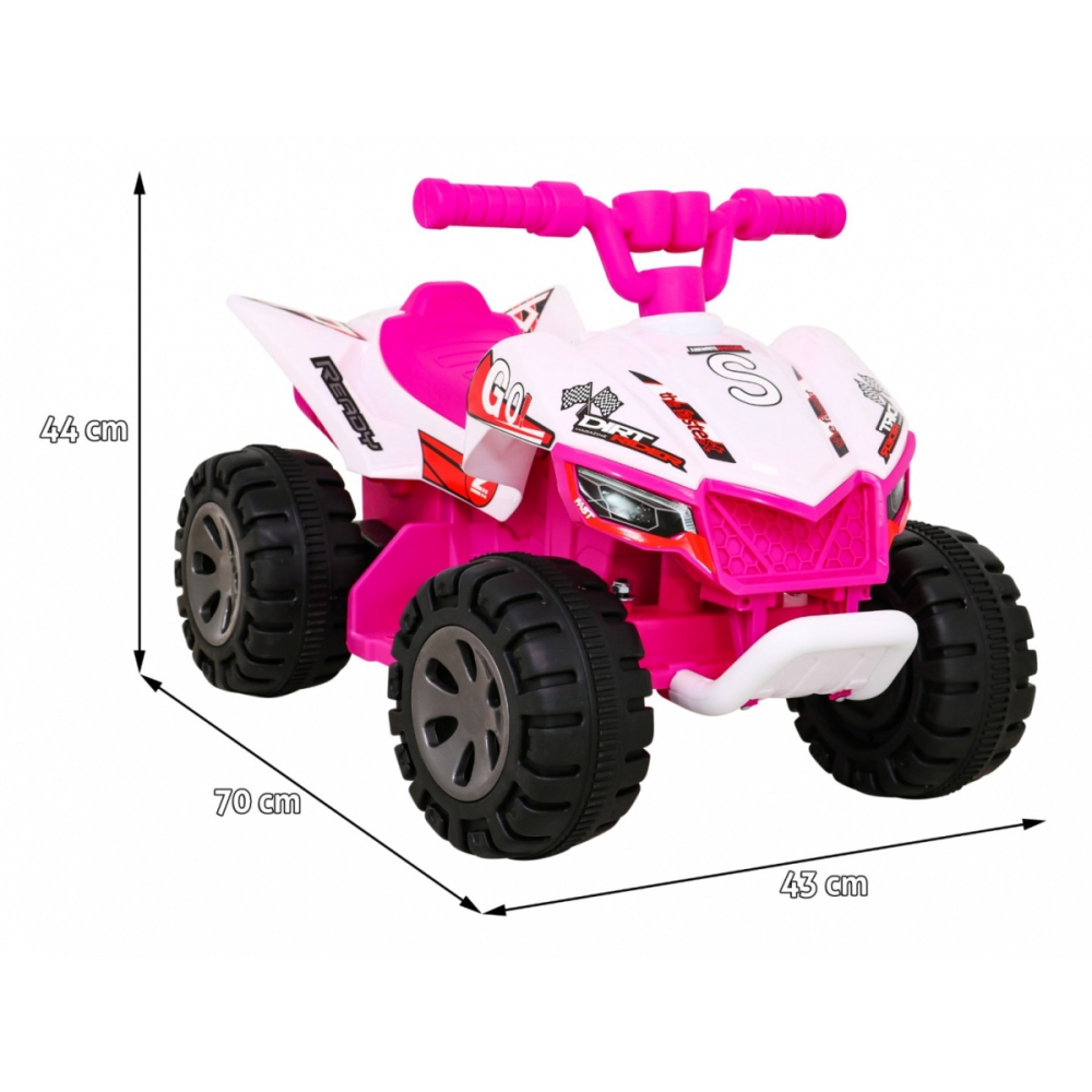 Elektrinis keturratis Quad The Fastest, Pink-Elektromobiliai vaikams, Keturračiai ir bagiai-e-vaikas