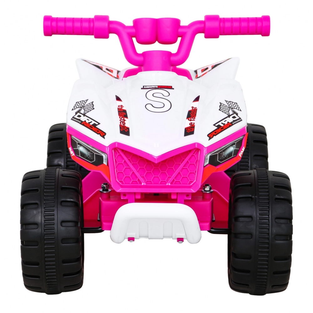 Elektrinis keturratis Quad The Fastest, Pink-Elektromobiliai vaikams, Keturračiai ir bagiai-e-vaikas