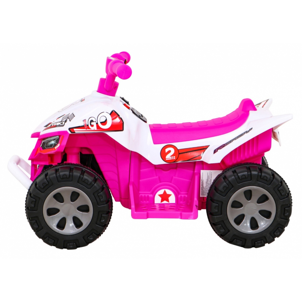 Elektrinis keturratis Quad The Fastest, Pink-Elektromobiliai vaikams, Keturračiai ir bagiai-e-vaikas