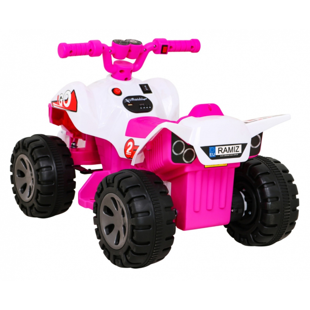 Elektrinis keturratis Quad The Fastest, Pink-Elektromobiliai vaikams, Keturračiai ir bagiai-e-vaikas