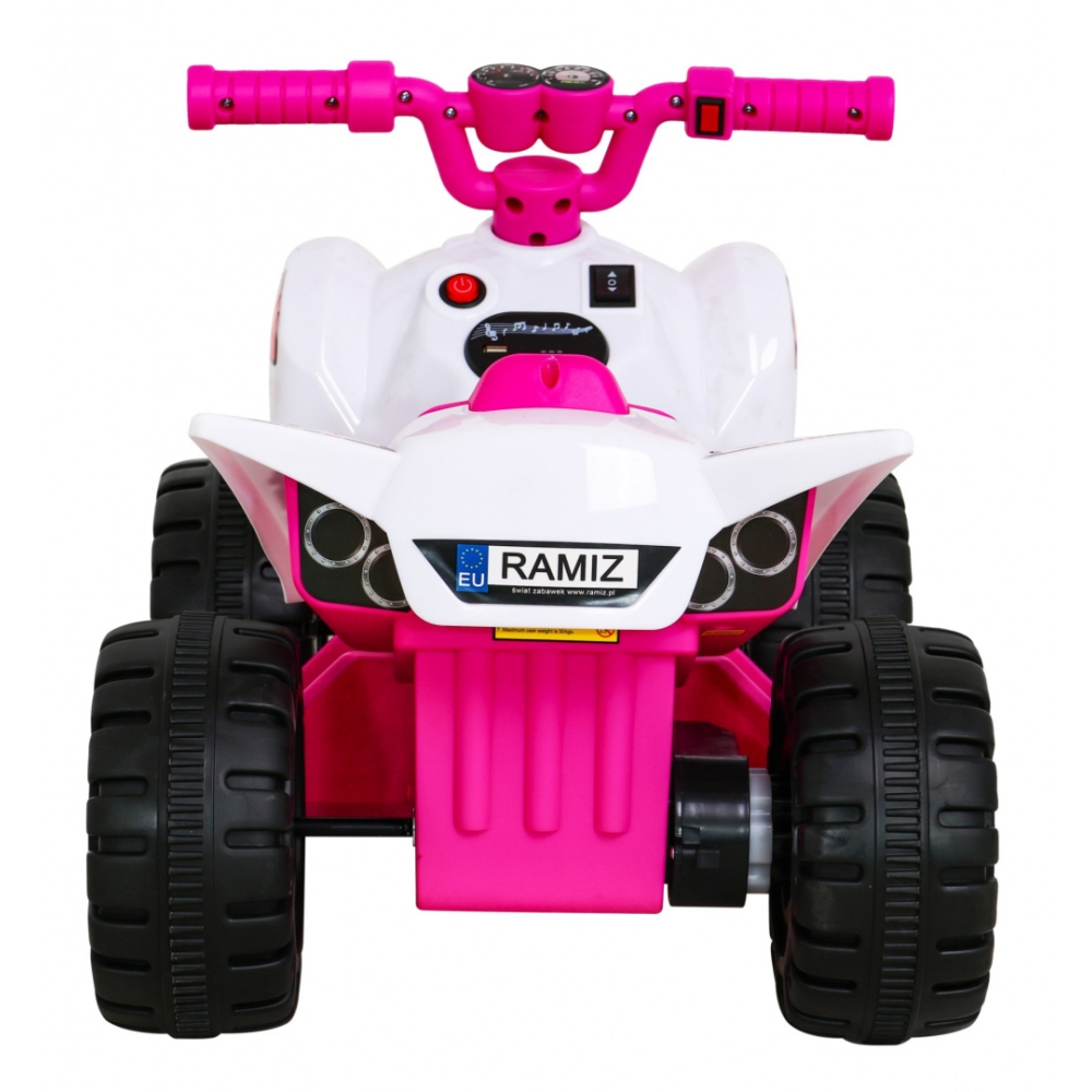 Elektrinis keturratis Quad The Fastest, Pink-Elektromobiliai vaikams, Keturračiai ir bagiai-e-vaikas