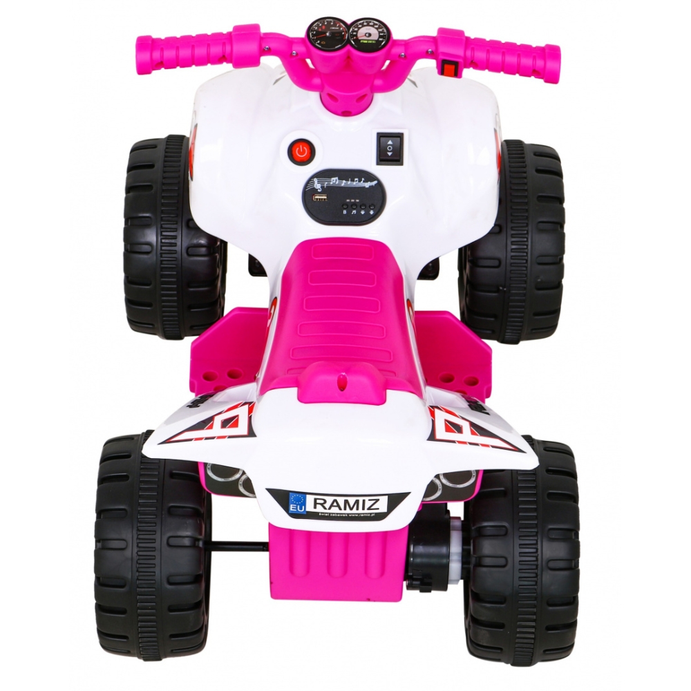 Elektrinis keturratis Quad The Fastest, Pink-Elektromobiliai vaikams, Keturračiai ir bagiai-e-vaikas