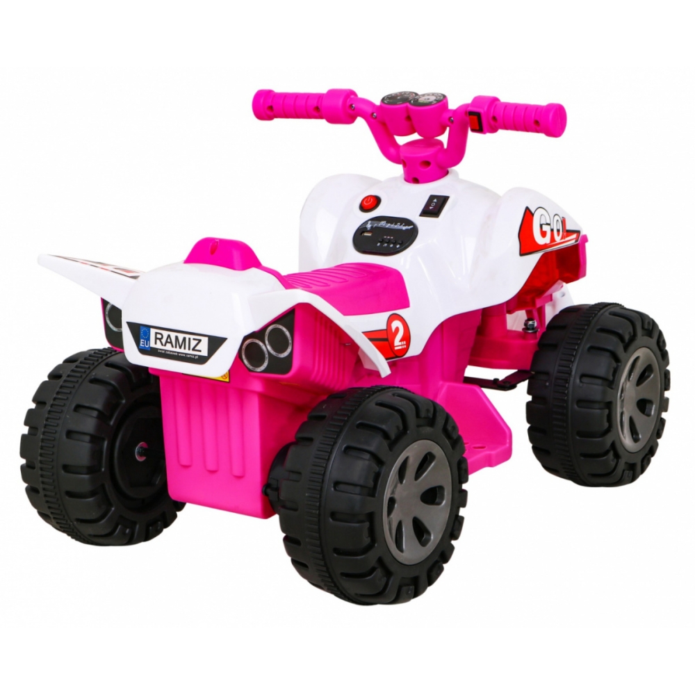 Elektrinis keturratis Quad The Fastest, Pink-Elektromobiliai vaikams, Keturračiai ir bagiai-e-vaikas