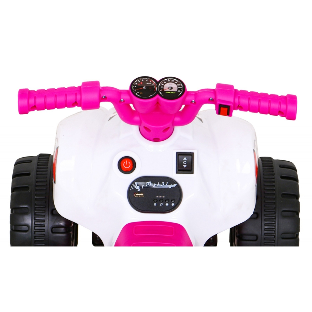 Elektrinis keturratis Quad The Fastest, Pink-Elektromobiliai vaikams, Keturračiai ir bagiai-e-vaikas