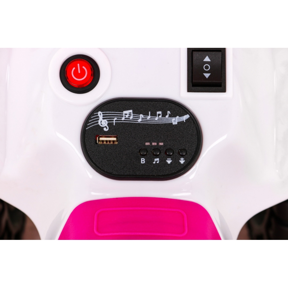 Elektrinis keturratis Quad The Fastest, Pink-Elektromobiliai vaikams, Keturračiai ir bagiai-e-vaikas