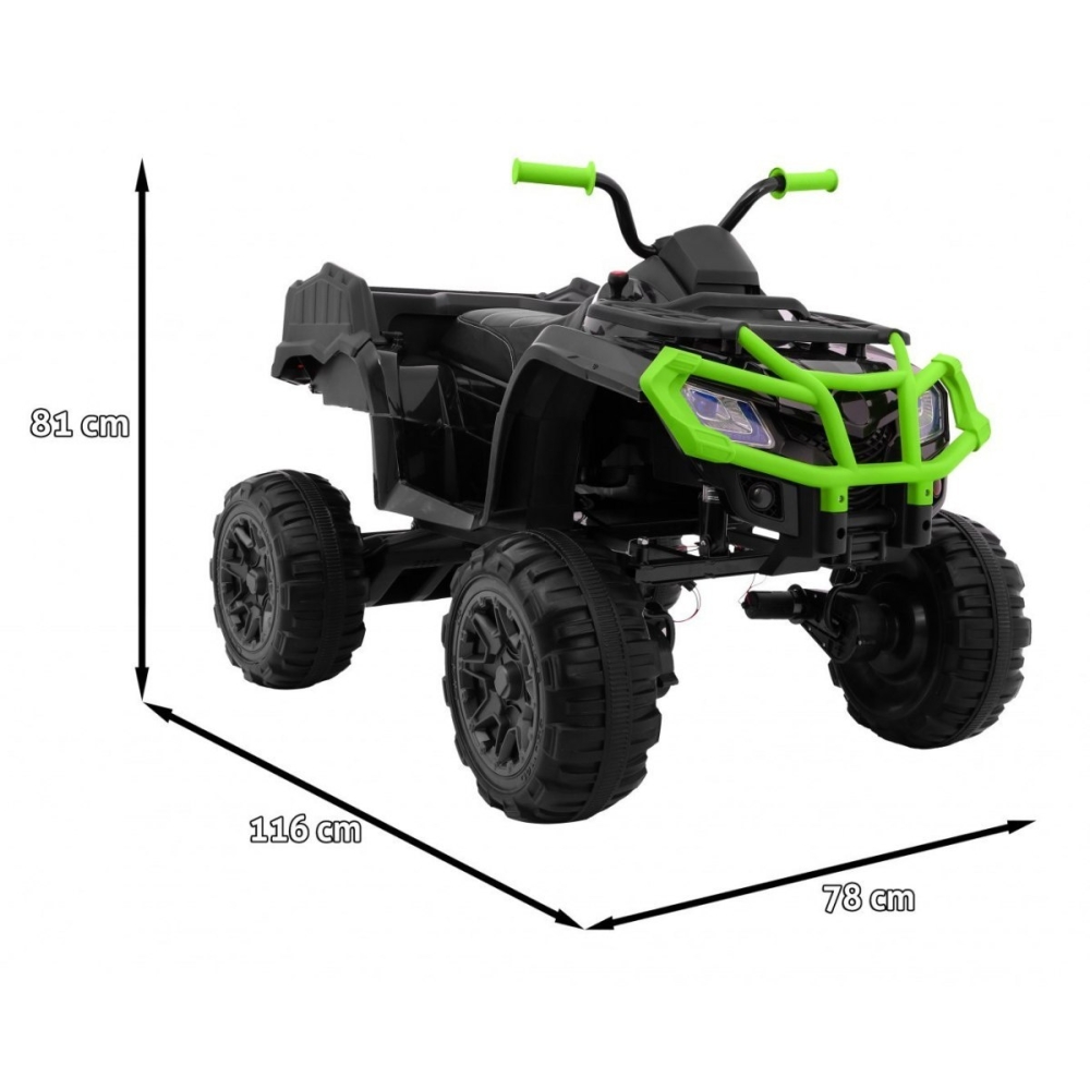Elektrinis keturratis Quad XL ATV 2,4 GHz, Green/Black-Elektromobiliai vaikams, Keturračiai ir bagiai-e-vaikas