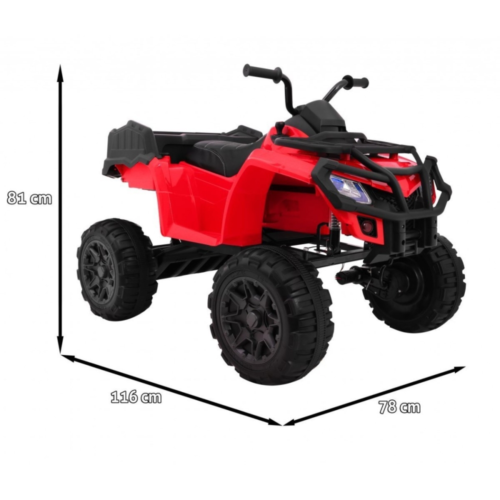 Elektrinis keturratis Quad XL ATV 2,4 GHz, Red-Elektromobiliai vaikams, Keturračiai ir bagiai-e-vaikas
