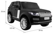 Dvivietis elektromobilis Range Rover HSE, Black-Elektromobiliai vaikams, Visureigiai-e-vaikas