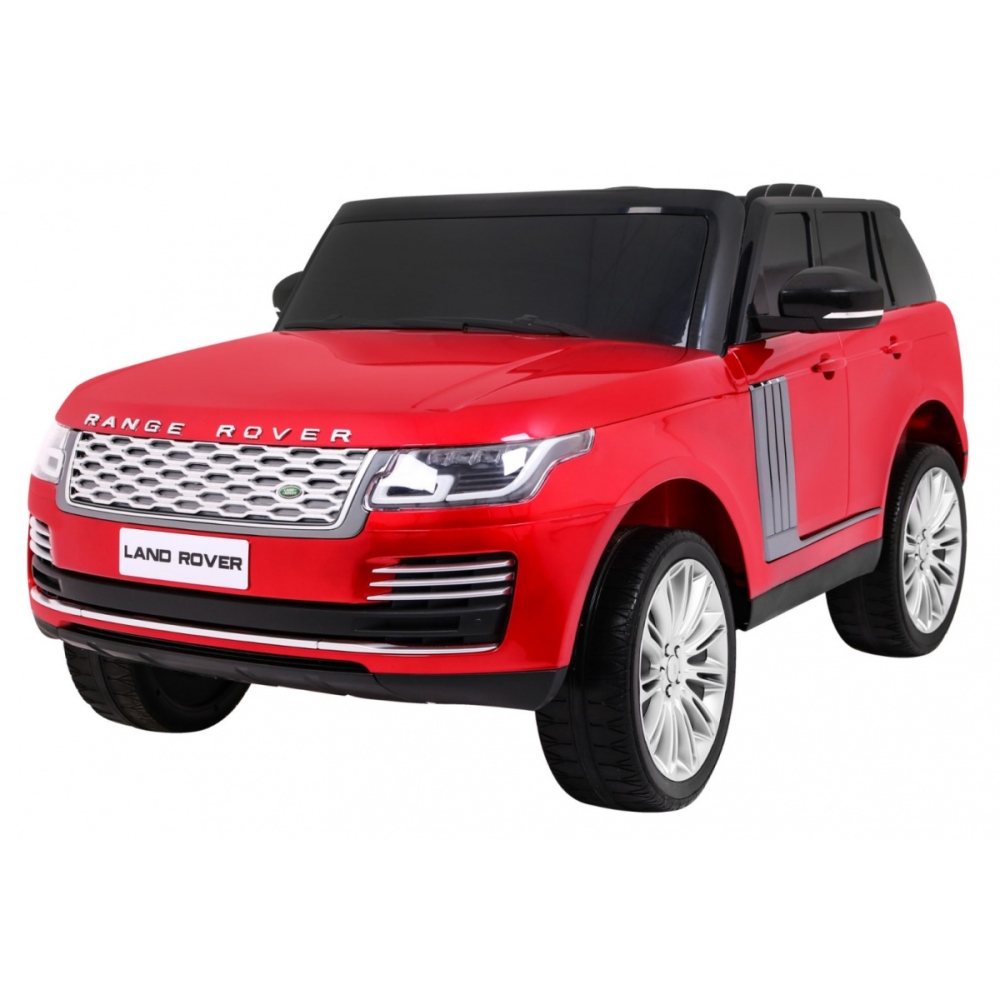 „Range Rover HSE“ dažytas žaislinis automobilis dviem vaikams, raudonas visureigis + nuotolinio valdymo pultas + garso pultas-El