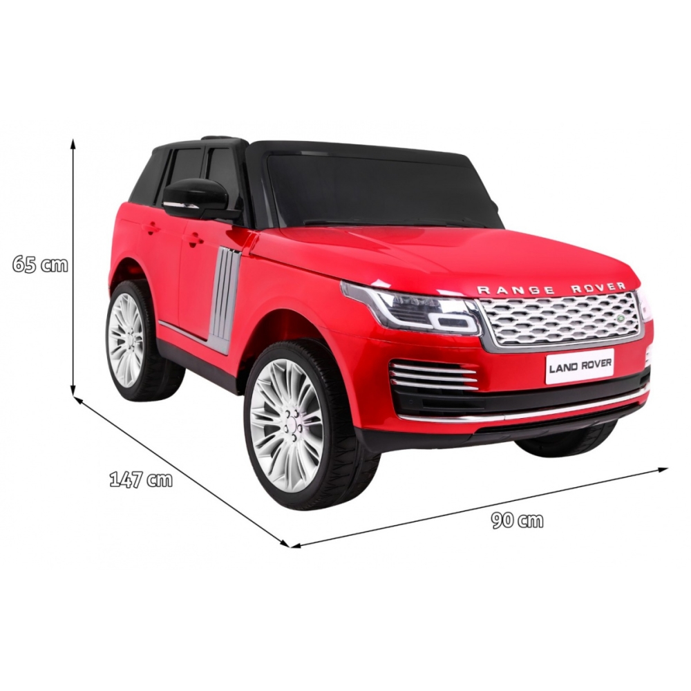 „Range Rover HSE“ dažytas žaislinis automobilis dviem vaikams, raudonas visureigis + nuotolinio valdymo pultas + garso pultas-El