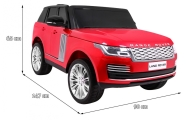 Range Rover HSE Lakierowane Autko dla 2 dzieci Czerwony SUV + Pilot + Panel audio