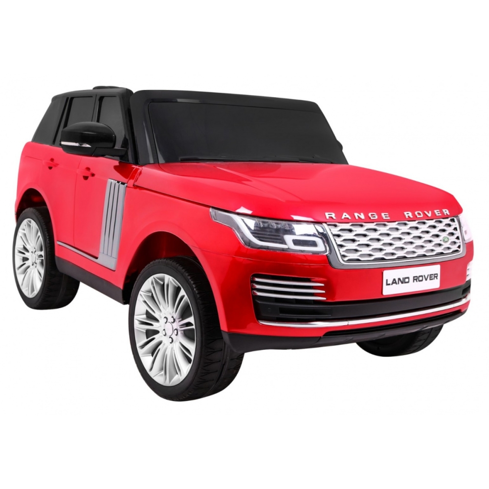 „Range Rover HSE“ dažytas žaislinis automobilis dviem vaikams, raudonas visureigis + nuotolinio valdymo pultas + garso pultas-El