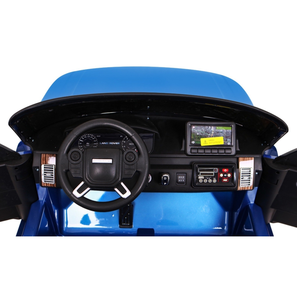 Elektromobilis Range Rover HSE, lakuotas mėlynas-Elektromobiliai vaikams, Visureigiai-e-vaikas