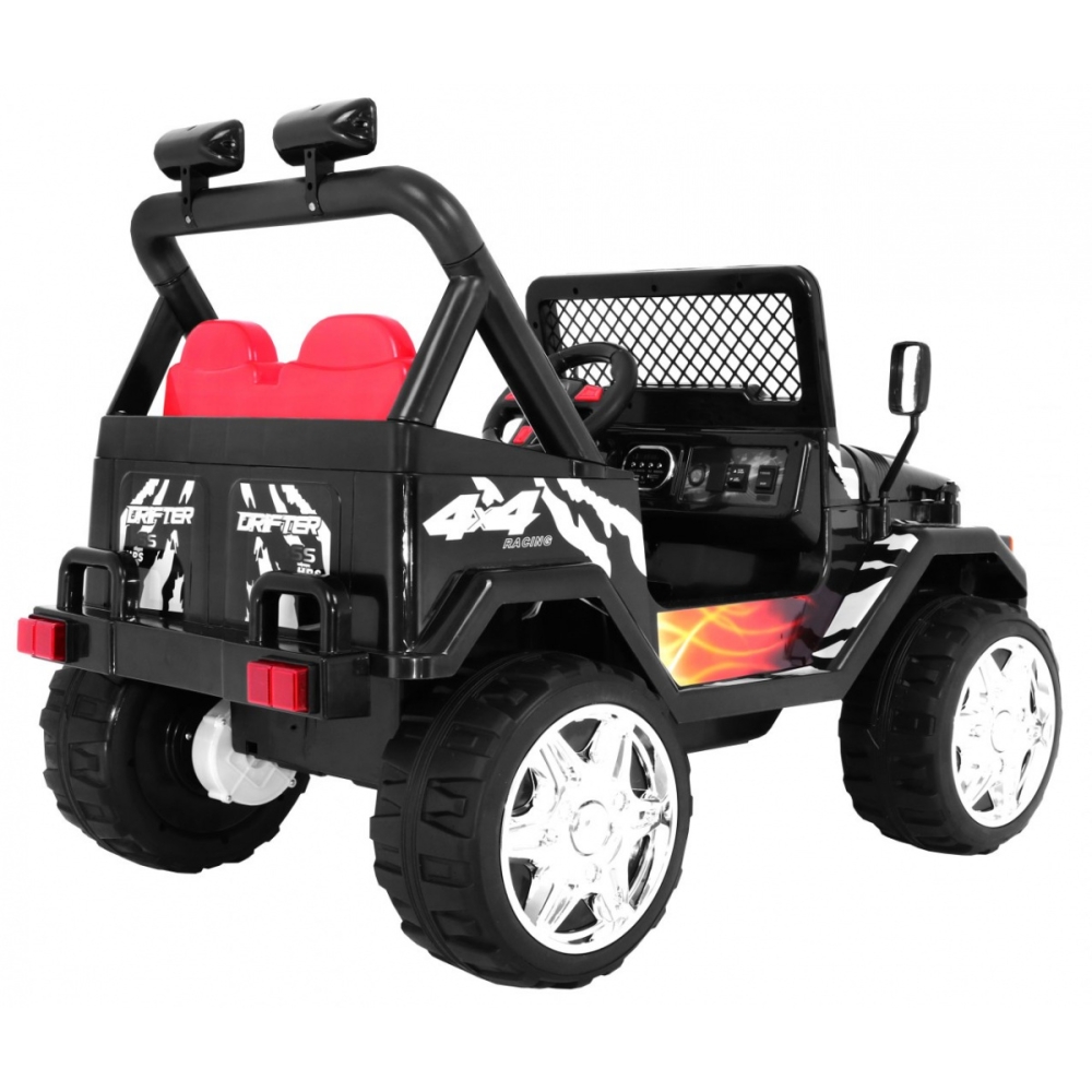 Elektromobilis Raptor Drifter, Black-Elektromobiliai vaikams, Visureigiai-e-vaikas