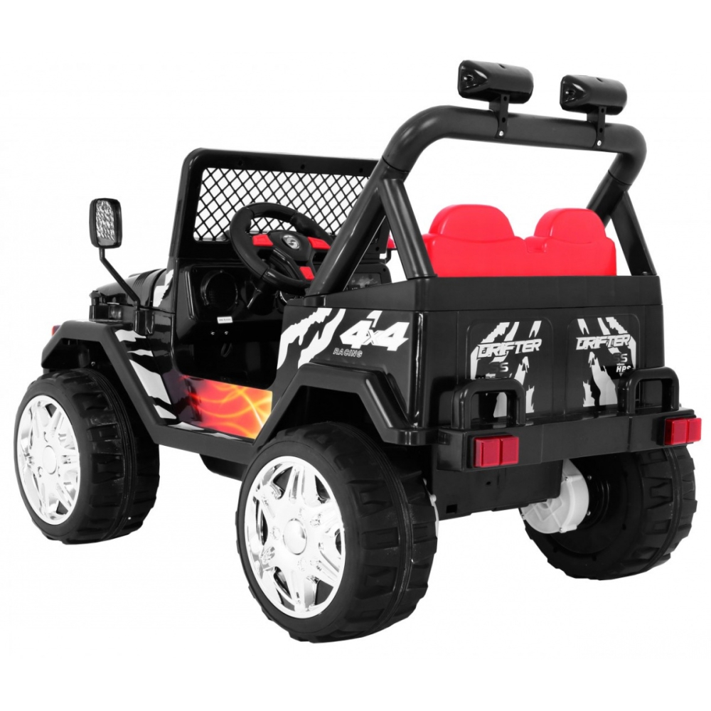 Elektromobilis Raptor Drifter, Black-Elektromobiliai vaikams, Visureigiai-e-vaikas
