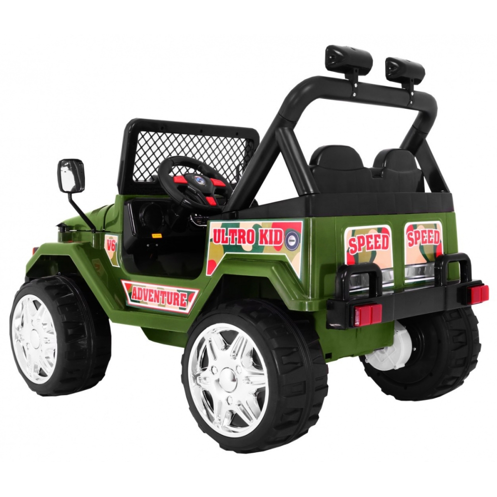 Elektromobilis Raptor Drifter, Green-Elektromobiliai vaikams, Visureigiai-e-vaikas
