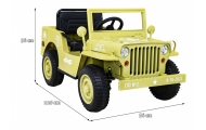 Elektromobilis Retro karinis 4x4 pavara, Beige-Elektromobiliai vaikams, Visureigiai-e-vaikas