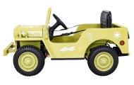 Elektromobilis Retro karinis 4x4 pavara, Beige-Elektromobiliai vaikams, Visureigiai-e-vaikas