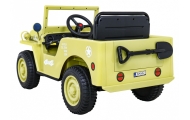 Autko Wojskowe Retro dla dzieci Beżowy + Napęd 4x4 + Pilot + 2 Bagażniki + Wolny Start + MP3 LED