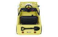 Autko Wojskowe Retro dla dzieci Beżowy + Napęd 4x4 + Pilot + 2 Bagażniki + Wolny Start + MP3 LED