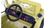 Elektromobilis Retro karinis 4x4 pavara, Beige-Elektromobiliai vaikams, Visureigiai-e-vaikas