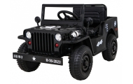 Elektromobilis Retro karinis 4x4 pavara, Black-Elektromobiliai vaikams, Visureigiai-e-vaikas