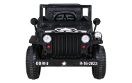 Elektromobilis Retro karinis 4x4 pavara, Black-Elektromobiliai vaikams, Visureigiai-e-vaikas