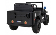 Elektromobilis Retro karinis 4x4 pavara, Black-Elektromobiliai vaikams, Visureigiai-e-vaikas
