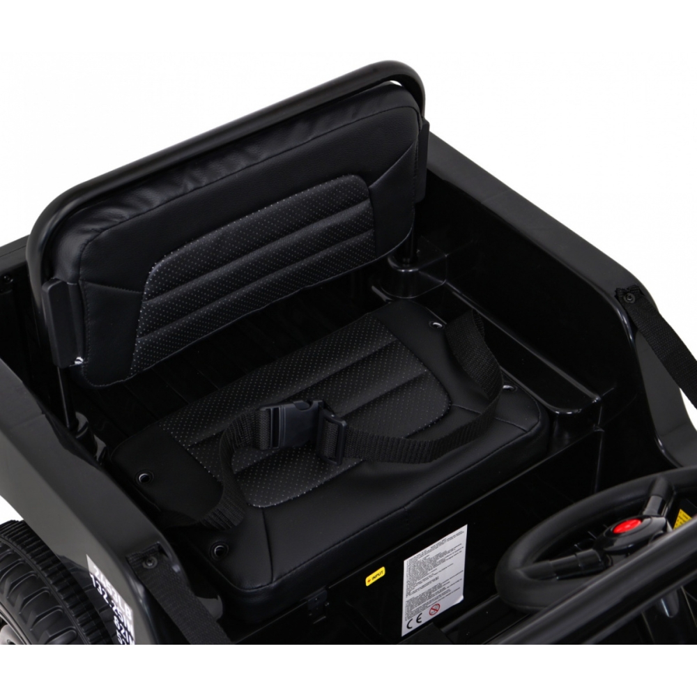 Elektromobilis Retro karinis 4x4 pavara, Black-Elektromobiliai vaikams, Visureigiai-e-vaikas