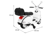Elektrinis motoroleris vaikams Vespa, White-Elektromobiliai vaikams, Motociklai-e-vaikas