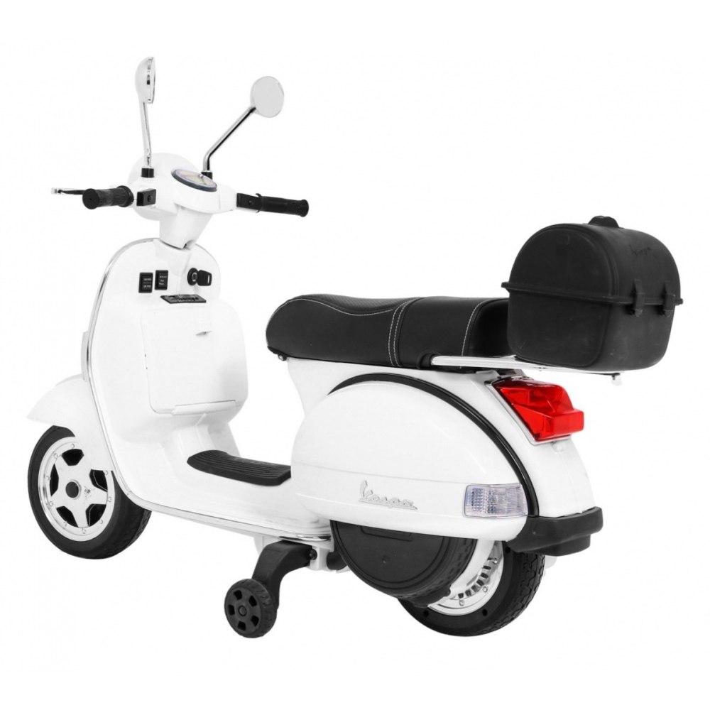 Elektrinis motoroleris vaikams Vespa, White-Elektromobiliai vaikams, Motociklai-e-vaikas