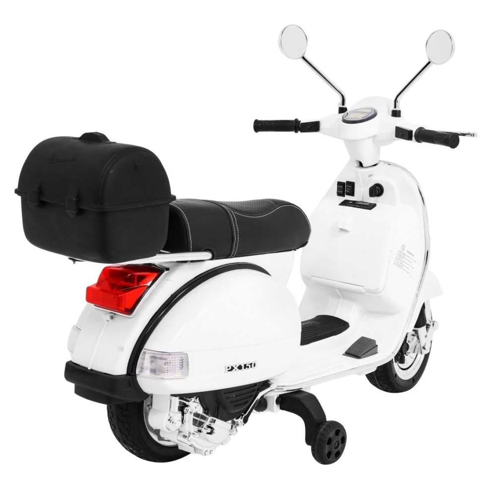 Elektrinis motoroleris vaikams Vespa, White-Elektromobiliai vaikams, Motociklai-e-vaikas