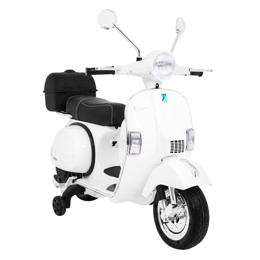 Elektrinis motoroleris vaikams Vespa, White-Elektromobiliai vaikams, Motociklai-e-vaikas