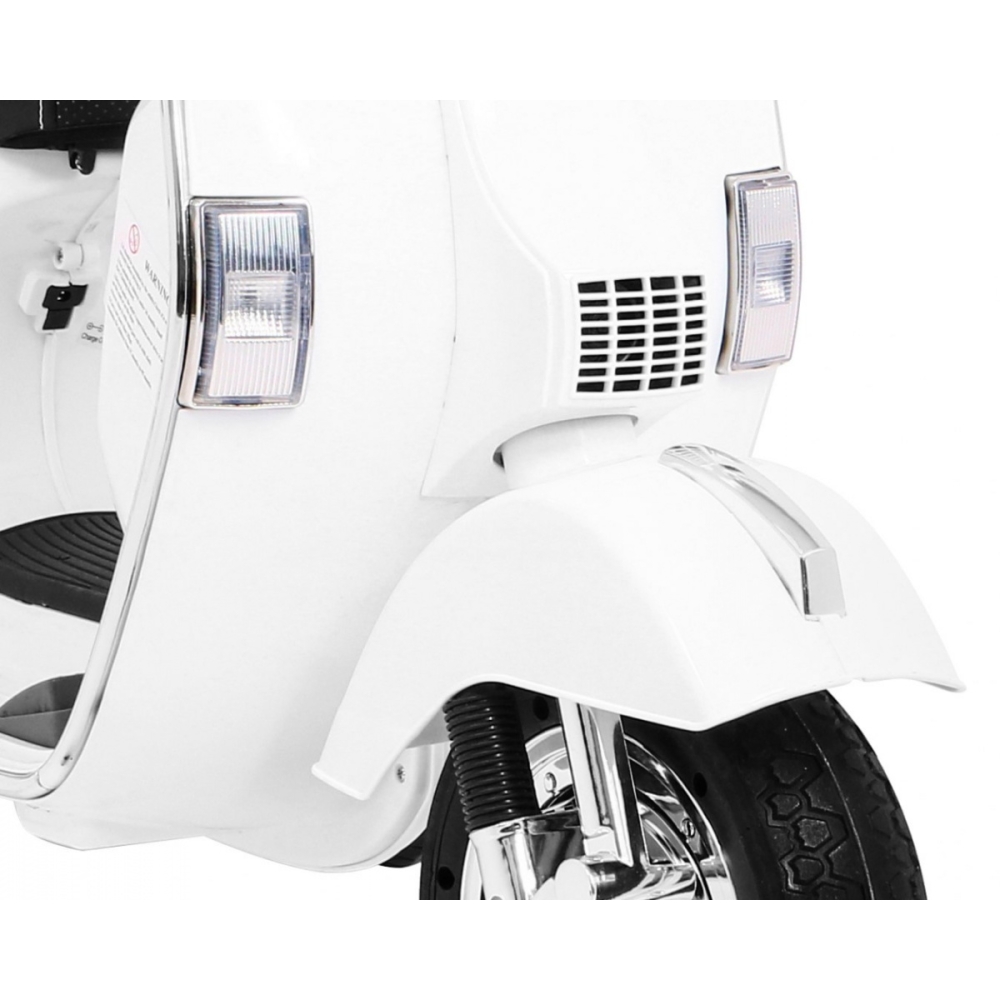 Elektrinis motoroleris vaikams Vespa, White-Elektromobiliai vaikams, Motociklai-e-vaikas